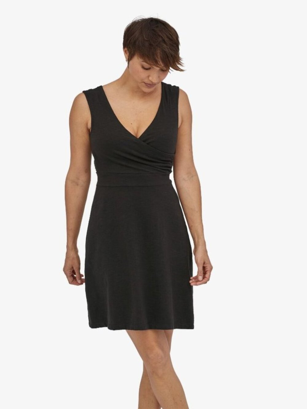 Patagonia Porch Song Dress Sz L Black